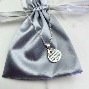 Inspirational Necklace Motivational Pendant Necklace Sterling Silver Necklace